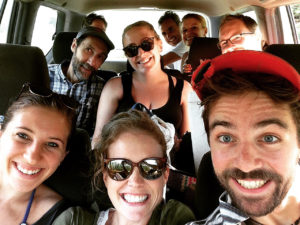 Clinic volunteers traveling together